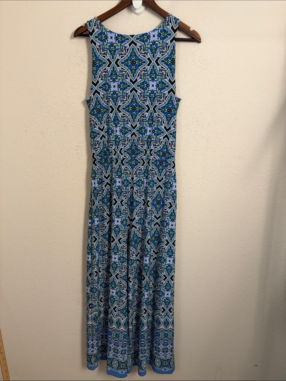 Tommy Bahama Blue Green Medallion Print Wide Leg Jumpsuit Size Small Resort - Picture 8 of 10